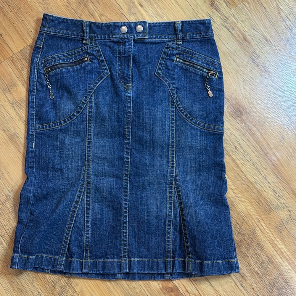 Ann Taylor Loft Denim Jean Skirt Sz 6